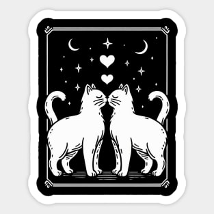 Starry Kiss: Cats in Love Sticker